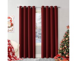 Hoogwaardige Verduisterende Gordijnen met Oogjes, Set van 2, H 225 x B 140 cm, Thermisch en Geluidsisolerend