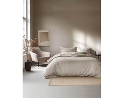 HOOMstyle Dekbedovertrek met kussenslopen - luxe micro Percale - dekbedovertrek - 240x240cm - Lits-Jumeaux - Zand