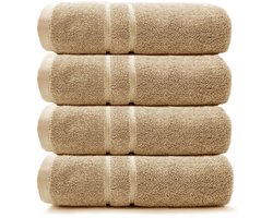 HOOMstyle Gastendoekje Boutique - 4 stuks - 30x50cm - Hazelnoot Bruin