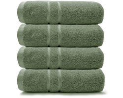 HOOMstyle Gastendoekje Boutique - 4 stuks - 30x50cm - Mos Groen