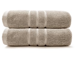 HOOMstyle Handdoeken Set Boutique - 2 stuks - 70x140cm - Taupe