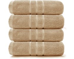 HOOMstyle Handdoeken Set Boutique - 4 stuks - 50x100cm - Hazelnoot Bruin