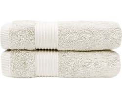HOOMstyle Handdoeken Set Elegance - 2 stuks - 100% Soft Cotton 650gr - 70x140cm - Off White