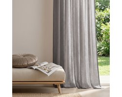 HOOMstyle Kant en klaar gordijn met haakjes Noa - Inbetween - Plooiband - 140x270 - Grijs