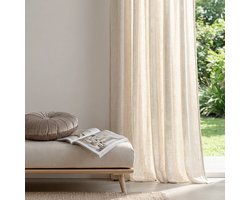 HOOMstyle Kant en klaar gordijn met haakjes Noa - Inbetween - Plooiband - 140x270 - Natural