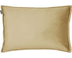 HOOMstyle Kiki Kussen - Sierkussen Rechthoek - Fluweel - 40x60cm - Haver / Goud