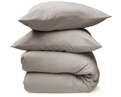 HOOMstyle Wasbaar dekbed zonder overtrek - 240x220 lits jumeaux met 2x kussensloop - Taupe