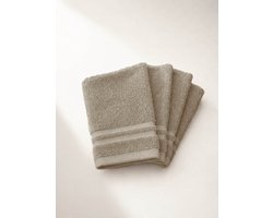HOOMstyle Washandjes Boutique - 4 stuks - 14x21cm - Taupe