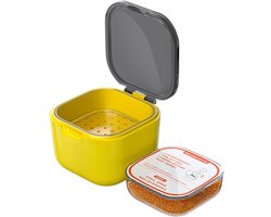 Hoortoesteldroger, Hoortoesteldoos, Droogset, Garderobekast, Hoortoestelversterker, Bluetooth-headset, Sieradenhorloge (1 gele pot + 1 vervangende kraal)