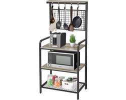 Hoppa! Bakkersrek, Magnetronstandaard, Rustiek Greige, 64 x 40 x 159 cm (B x D x H)