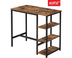 Hoppa! | Bartafel | Bruin | Rechthoekig 110 x 61 x 100 cm (L x B x H)