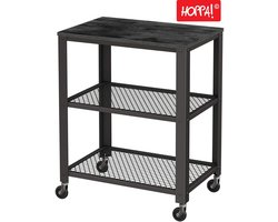 Hoppa! Bijzettafel | Hout | Zwart | 60 x 40 x 77,5 cm (L x D x H)