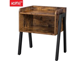 Hoppa! Bijzettafel nachtkastje - Bruin - Hout - 46 x 35 x 52 cm (B x D x H)