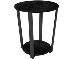 Hoppa! - Bijzettafel - Zwart - Metaal - 50 x 50 x 57 cm (L x D x H)
