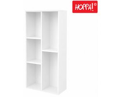 Hoppa! Boekenkast – 7 vakken, 50 x 24 x 80cm (B x D x H), wit