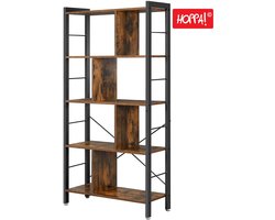 Hoppa! Boekenkast | Bruin | Ijzer | 75 x 31 x 155 cm (L x W x H)