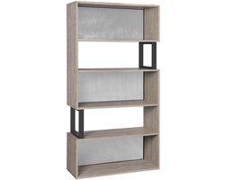 Hoppa! - Boekenkast - Moderne - Bruin - Staal / Hout - 80 x 30 x 149 cm