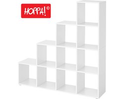 Hoppa! Boekenkast | Vakkenkast | Boekenrek | 10 Vakken | Archiefkast | Wit | Hout