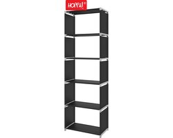 Hoppa! Boekenkast - Zwart - Ijzer - 51 x 31 x 181 cm