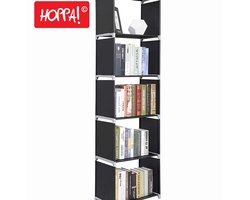 Hoppa! Boekenkast | Zwart | Ijzer | 51 x 31 x 181 cm (B x D x H)