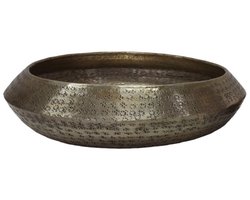 Hoppa! - Decoratieschaal - Lage ronde - Goud/Brons - 40 x 40 x 10 cm (B x D x H)