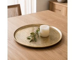 Hoppa! - Dienblad - Rond - Goud - 43 x 43 x 3 (B x D x H)