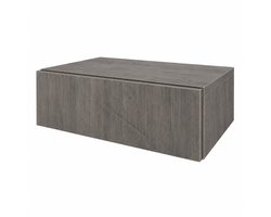 Hoppa! Frisco Nachtkastje - Zwevend Nachtkastje - Lade - Opbergruimte - Bewerkt Hout - Greige - 46 x 30 x 15 cm (L x B x H)