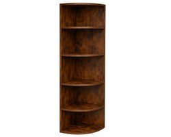 Hoppa! Hoek Boekenkast 4 Niveaus - Hout - Bruin - 30 x 30 x 130 cm