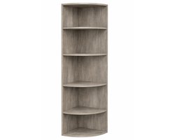 Hoppa! Hoek Boekenkast 4 Niveaus - Hout - Greige - 30 x 30 x 130 cm