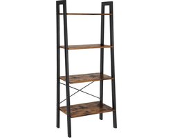 Hoppa! Industriële Wandkast | Bruin | Metaal/Bruin | 56 x 34 x 137,5 cm (LxBxH)