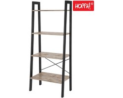 Hoppa! | Industriële Wandkast | Greige | Metaal/Greige | 56 x 34 x 137,5 cm (B x D x H)