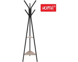 Hoppa! Kapstok Boomvormig - Greige/Zwart - Metaal | 49.5 x 49.5 x 179 cm (B x D x H)