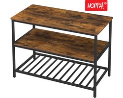 Hoppa! | Keukeneiland | Bruin / Zwart - Staal - 120x52x90 cm (BxDxH)