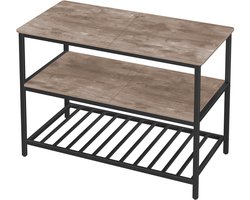 Hoppa! | Keukeneiland | Greige - Staal – 120 x 52 x 90 cm (BxDxH)