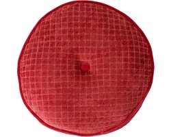 Hoppa! - Kussen – sierkussen – bank- en sofakussen – Ø 40 cm rond, roze