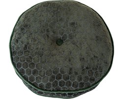 Hoppa! - Kussen - Sierkussen - Bankkussen - Sofakussen – 40 rond, groen