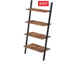 Hoppa! | Ladderkast | Bruin/Zwart | Metaal | 64 x 35 x 150 cm (B x D x H)