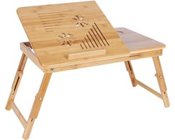 Hoppa! Laptoptafel, notebookstandaard, laptopstandaard, bedtafel, notebooktafel, in hoogte verstelbaar, opvouwbaar, 55 x 35 x 29 cm