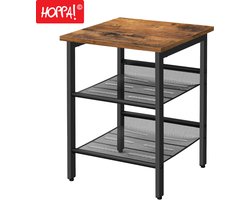 Hoppa! Nachtkastje - Bruin - Metaal - 41 x 41 x 56 cm (B x D x H)