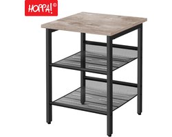 Hoppa! | Nachtkastje - Greige - Metaal | 41 x 41 x 56 cm (B x D x H)