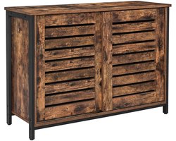 Hoppa! - Opbergkast - Schuifdeuren - Bruin/Zwart