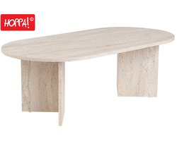 Hoppa! Salontafel - Koffietafel - Travertijn - 108 x 50 x 42 cm (B x D x H)