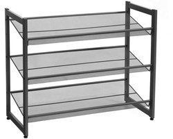 Hoppa! - Schoenenrek 3 Niveaus - Zwart - Metaal - 74 x 62,8 x 30,7 cm