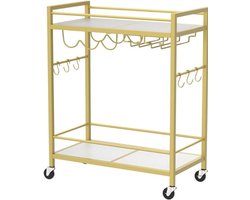 Hoppa! Serveerwagen, Barwagen, Magnetronwagen, Drankwagen - Metaal - Kunststof - 60x33x83 cm (BxDxH)