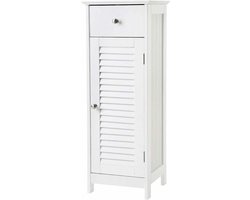 Hoppa! - Smalle Kast met Lade en Deur - Wit - MDF