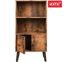 Hoppa! - Spaanplaat boekenkast - Bruin - Hout - 60 x 30 x 120 cm (B x D x H)