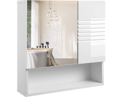 Hoppa! Spiegelkast - Wit - MDF - 54 x 15 x 55 cm (l x b x h)