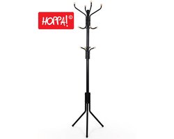 Hoppa! - Staande kapstok - 12 haken - zwart - staal - 45 x 45 x 183 cm (B x D x H)
