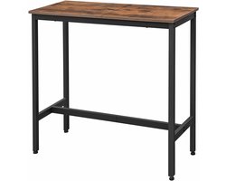 Hoppa! Vintage Bartafel - Rustiek Bruin - Metaal - 100 x 40 x 90 cm (L x B x H)