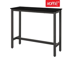 Hoppa! Vintage bartafel van metaal | Zwart | 110x40x100 cm (LxBxH)